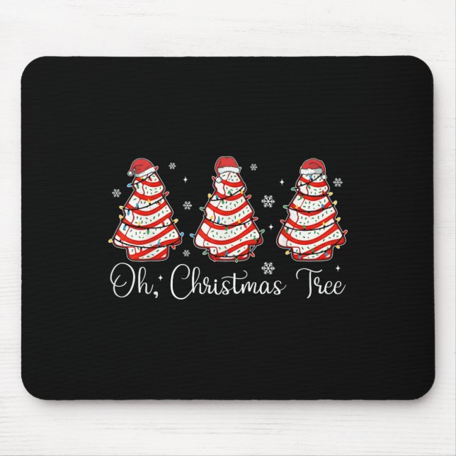 Groovy Oh Christmas Tree Cakes Debbie Becky Jen Ca Mouse Pad (Front)