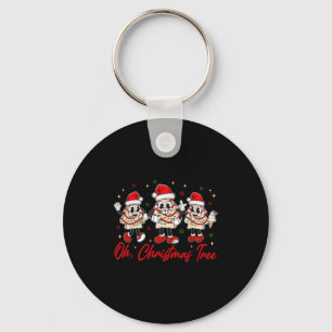 Groovy Oh Christmas Tree Cakes Funny Xmas Men Wome Keychain