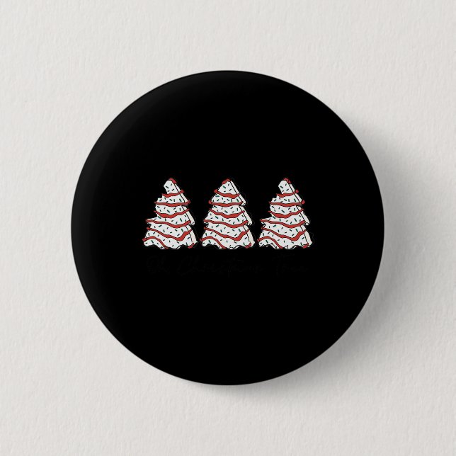 Groovy Oh Christmas Tree Xmas Lights Fun Tree Cake 2 Inch Round Button (Front)