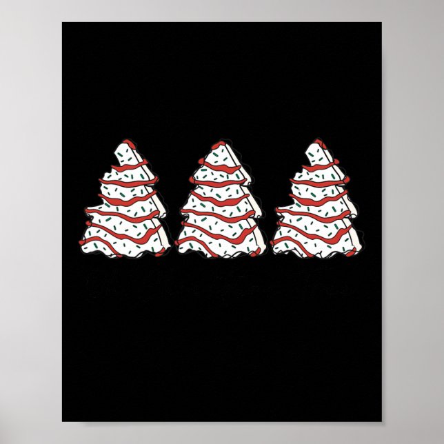 Groovy Oh Christmas Tree Xmas Lights Fun Tree Cake Poster (Front)