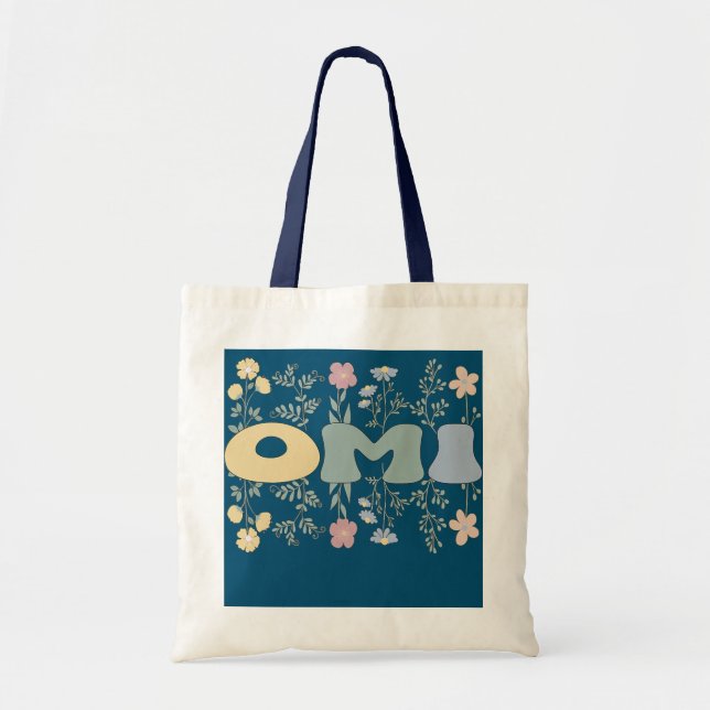 Groovy Omi Grandmother Flowers Omi Grandma  Tote Bag (Front)