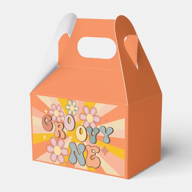 Groovy one birthday Party  Favor Box (Front Side)