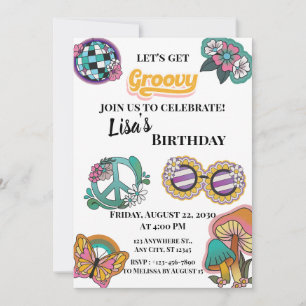 Groovy One Invitation