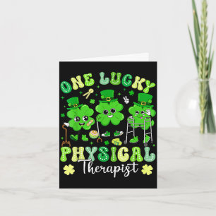 Groovy one lucky physical therapist st patrick's card