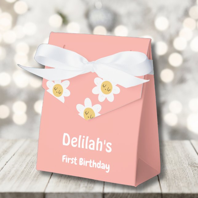 Groovy one retro rustic first birthday favor box (Creator Uploaded)