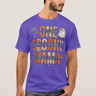 Groovy One Spooky MamaTee Leopard Women Witch Mom T-Shirt