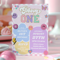 Groovy One Varsity Patch Letter 1st Birthday Party