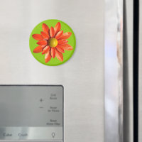 Groovy Orange Hippie Daisy Flower Power Floral