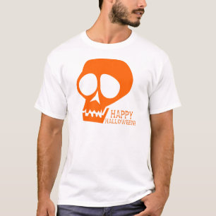 Groovy Orange Skull - Happy Halloween! T-Shirt