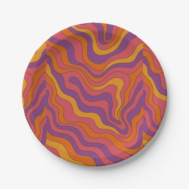 Groovy  paper plate (Front)
