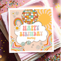 Groovy Party Retro Hippie 70s Rainbow Birthday