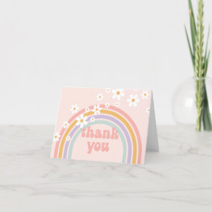 Groovy Pastel rainbow Thank You