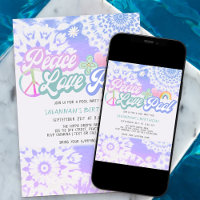  Groovy Pastel Tie Dye Peace Love Pool Party