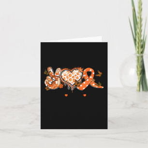 Groovy Peace Love Cure Multiple Sclerosis Awarenes Card