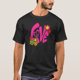 Groovy Peace Sign Love 60s 70s Retro Hippie Costum T-Shirt