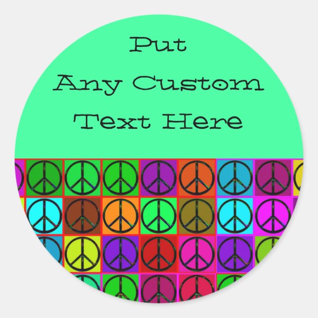 Groovy Peace Signs Stickers (Front)