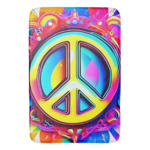 Groovy Peace Vibes Bath Mat
