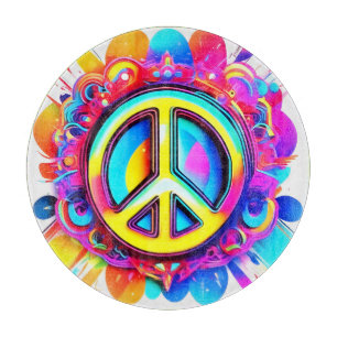 Groovy Peace Vibes Cutting Board