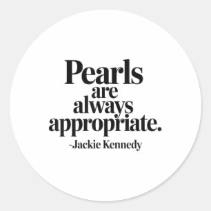 Groovy Pearls Are Always Appropriate Clic Pear  Classic Round Sticker
