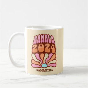 Groovy Personalized Retro Kamala Harris 2024 Coffee Mug