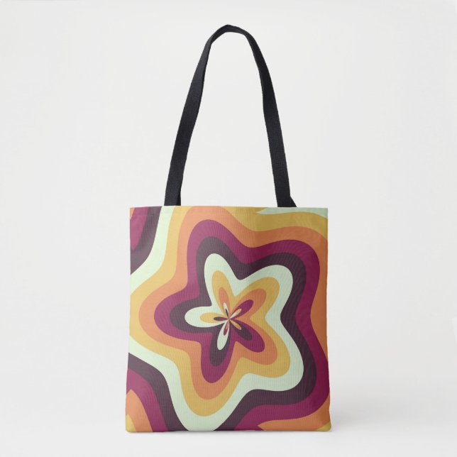 Groovy Petal Pulse Tote Bag (Front)