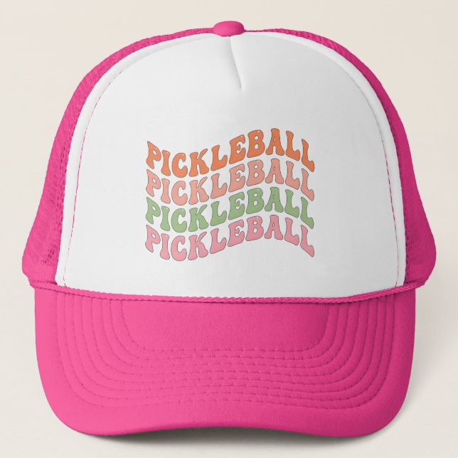Groovy Pickleball  Trucker Hat (Front)