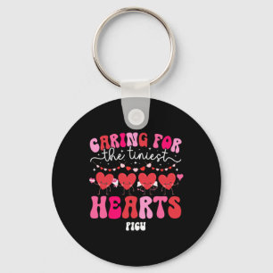 Groovy Picu Valentine Picu Nurse Valentines Day Pi Keychain