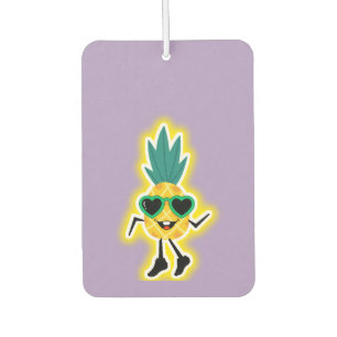 Groovy Pineapple Vibes – Cool Fruit Cartoon  Air Freshener