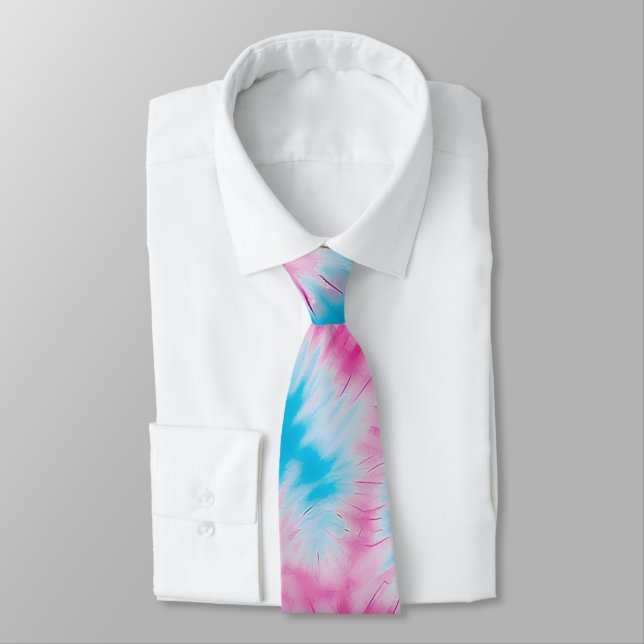 Groovy Pink and Blue Tie Dye (Tied)