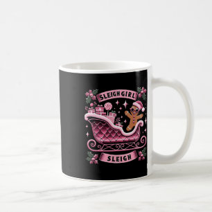 Groovy Pink Christmas Candy Sleigh Girl Gingerbrea Coffee Mug