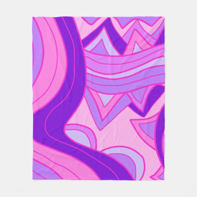 Groovy Pinks Fleece Blanket (Front)