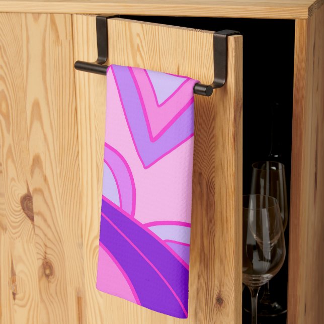 Groovy Pinks Kitchen Towel (Thirds Fold)