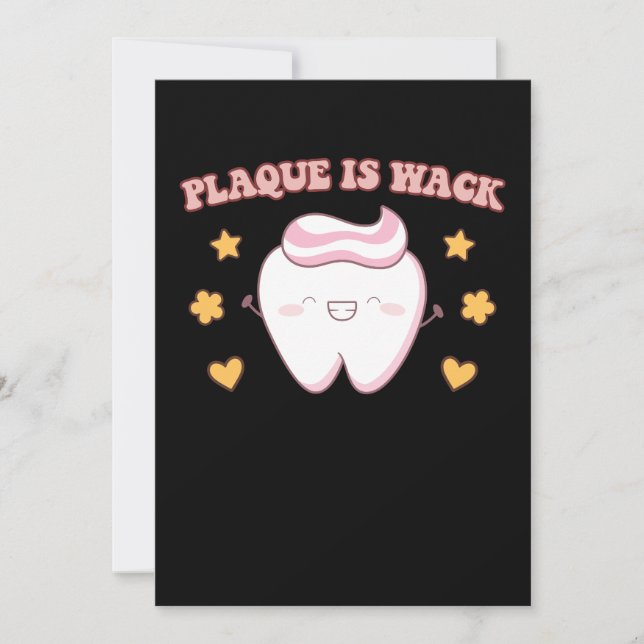Groovy Plaque is Wack Dental Hygienist Invitation (Front)