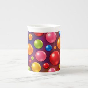 groovy polka dots bone china mug
