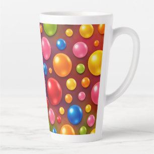 groovy polka dots latte mug
