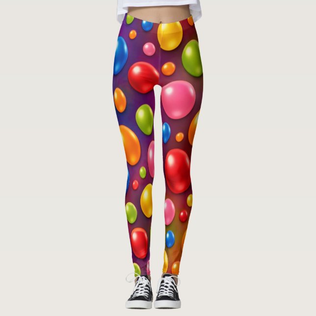 groovy polka dots  leggings (Front)
