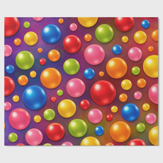 groovy polka dots  wrapping paper (Flat)