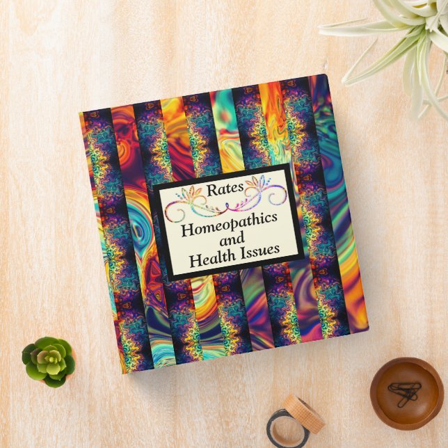 Groovy Polychromatic Psychedelic Layered Op Art Binder (In Situ)