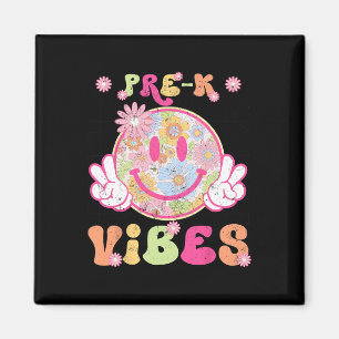 Groovy Pre-k Prek Vibes First Day Of School Teache Magnet