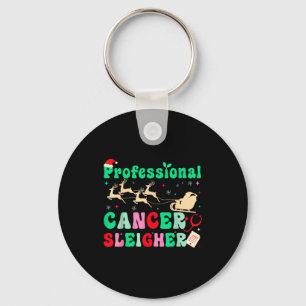 Groovy Professional Cancer Sleigher Oncology Nurse Keychain