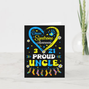 Groovy Proud Down Syndrome Uncle Awareness Matchin Card