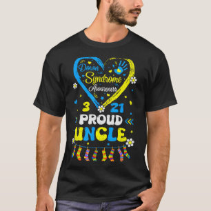 Groovy Proud Down Syndrome Uncle Awareness Matchin T-Shirt