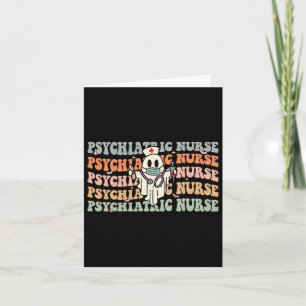 Groovy Psych Nurse Halloween Psychiatric Mental He Card