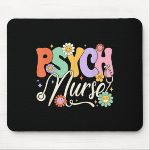 Groovy Psych Nurse Psych Nurse Mental Health Aware Mouse Pad