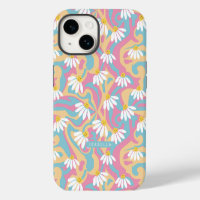 Groovy Psychedelic Daisy Flower Personalized Name