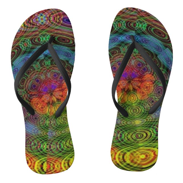Groovy psychedelic flip flops (Footbed)
