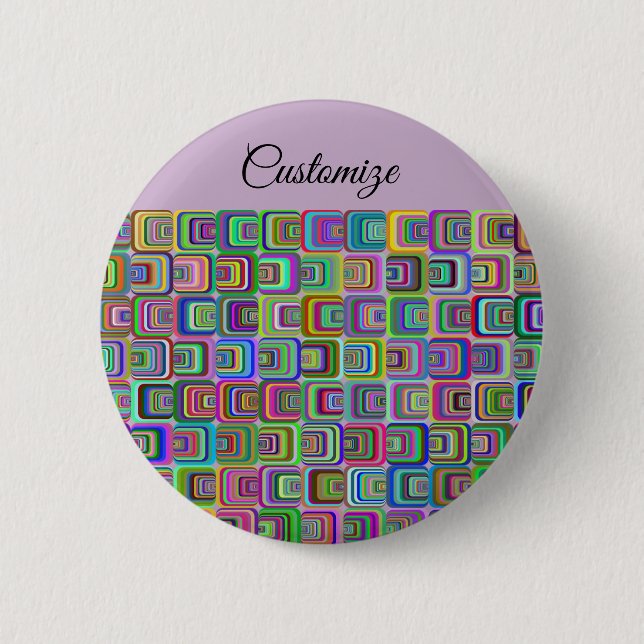 Groovy psychedelic hippie-style Thunder_Cove 2 Inch Round Button (Front)