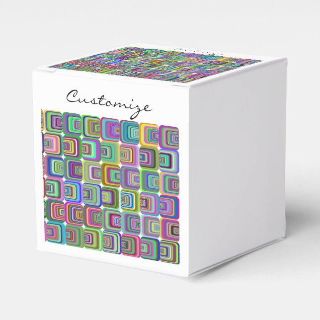 Groovy psychedelic hippie-style Thunder_Cove Favor Box (Front Side)