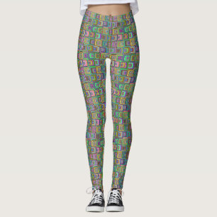 Groovy psychedelic hippie-style Thunder_Cove Leggings