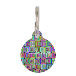 Groovy psychedelic hippie-style Thunder_Cove Pet Tag